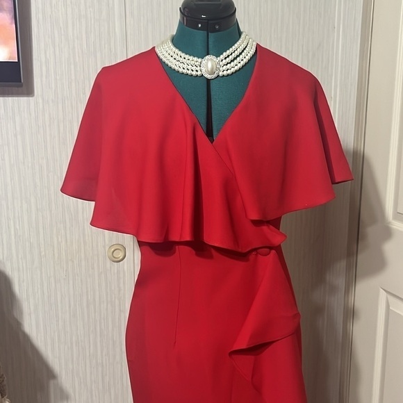 A.B.S. Evening Collection red cocktail Dress - Picture 2 of 10